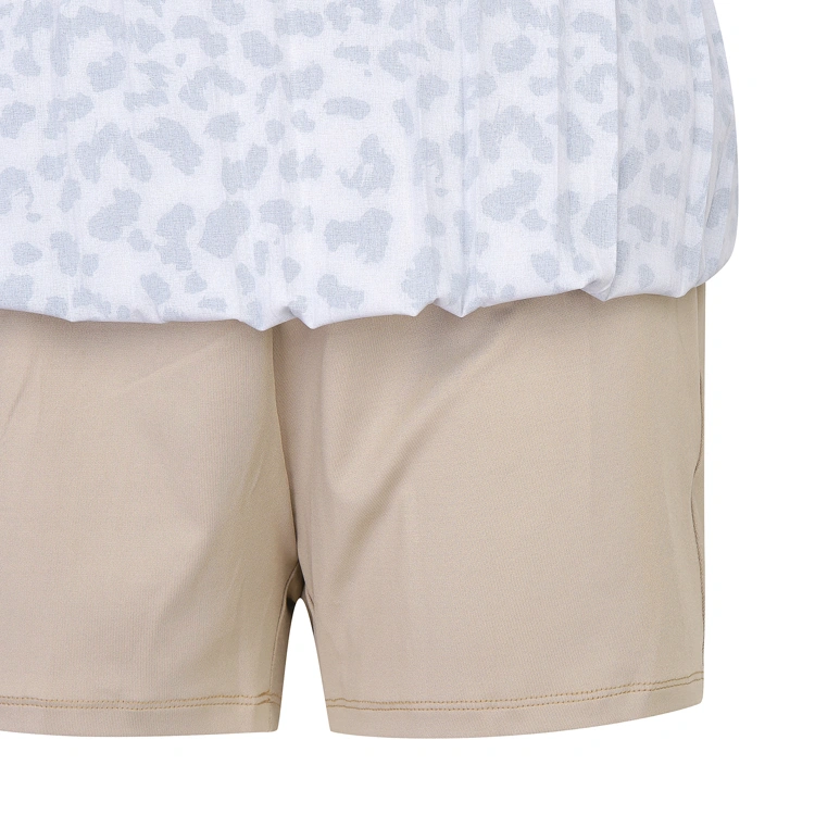 Chân váy golf nữ xếp ly họa tiết da báo màu nâu — ảnh 5