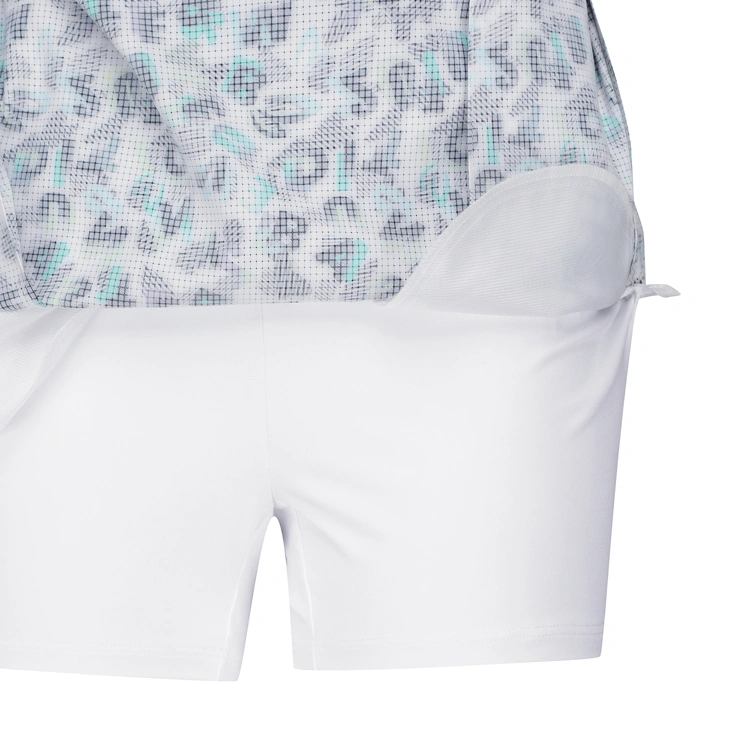Váy golf nữ dáng A họa tiết chữ nghệ thuật màu trắng — ảnh 6