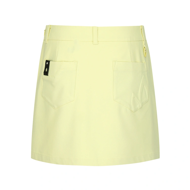 Váy golf nữ xếp ly phối lớp màu vàng — ảnh 4