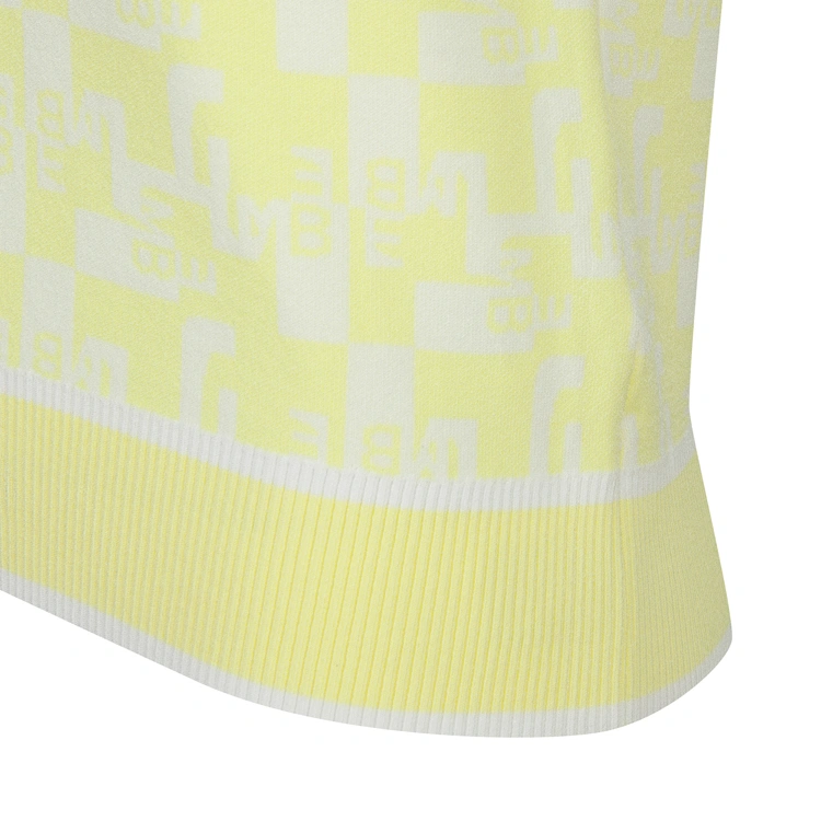 Áo vest golf nữ không tay màu vàng cổ sóng — ảnh 4