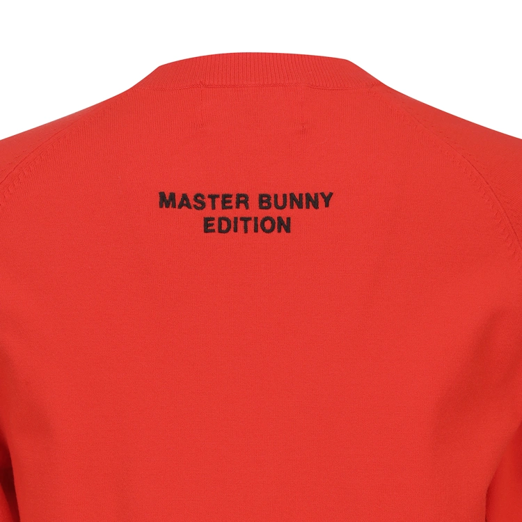Áo knit golf nữ cổ tròn logo MBE màu đỏ — ảnh 5