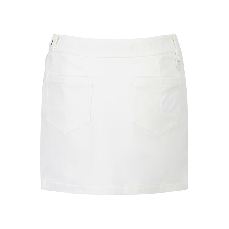 Váy golf nữ dáng chữ A màu trắng phối viền chữ — ảnh 3