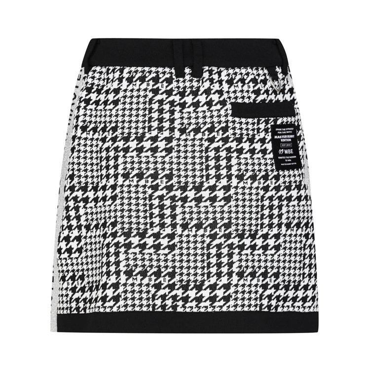 Váy golf nữ họa tiết pied-de-poule màu trắng — ảnh 2