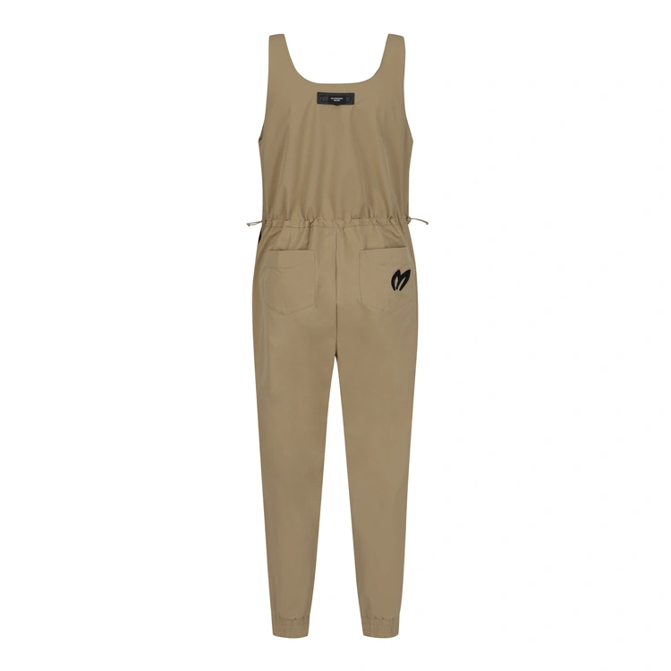 Jumpsuit golf nữ dây đen phối túi trước màu be — ảnh 2