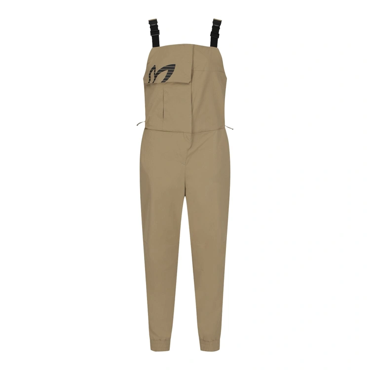 Jumpsuit golf nữ dây đen phối túi trước màu be — Master Bunny Edition | Seoul Golf Fashion