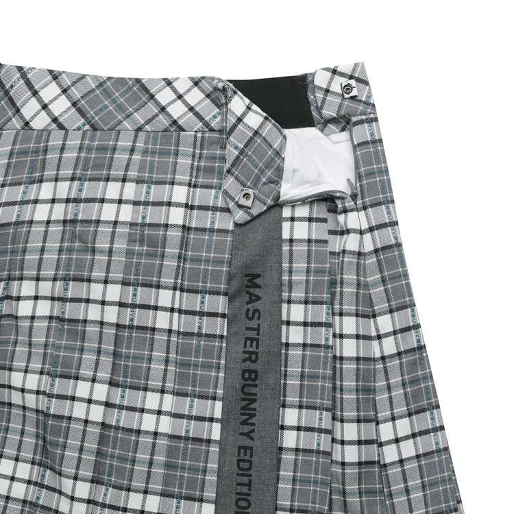Chân váy golf xếp ly kẻ caro màu xám — ảnh 6