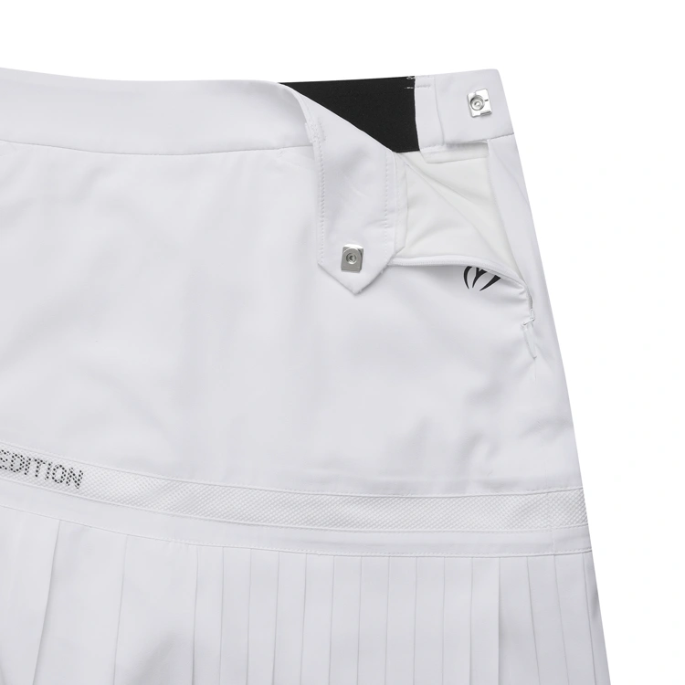 Váy golf nữ dáng ngắn xếp ly màu trắng — ảnh 6