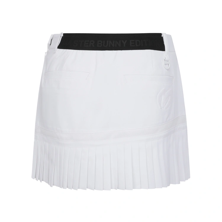 Váy golf nữ dáng ngắn xếp ly màu trắng — ảnh 3