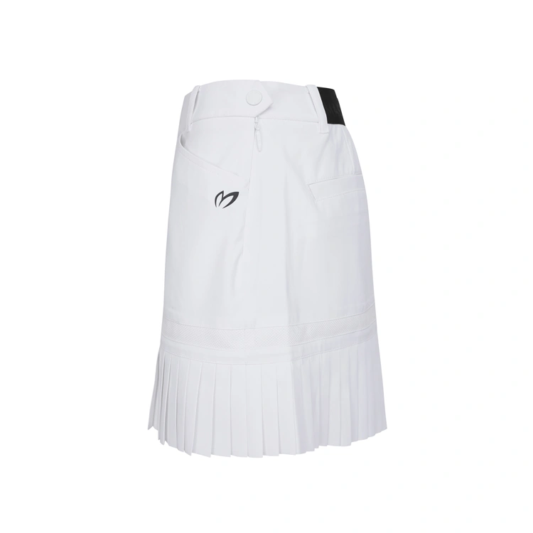 Váy golf nữ dáng ngắn xếp ly màu trắng — ảnh 4
