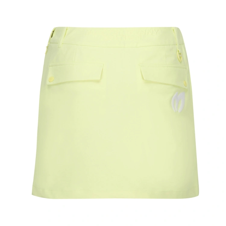 Chân váy golf nữ dáng chữ A màu vàng pastel — ảnh 2