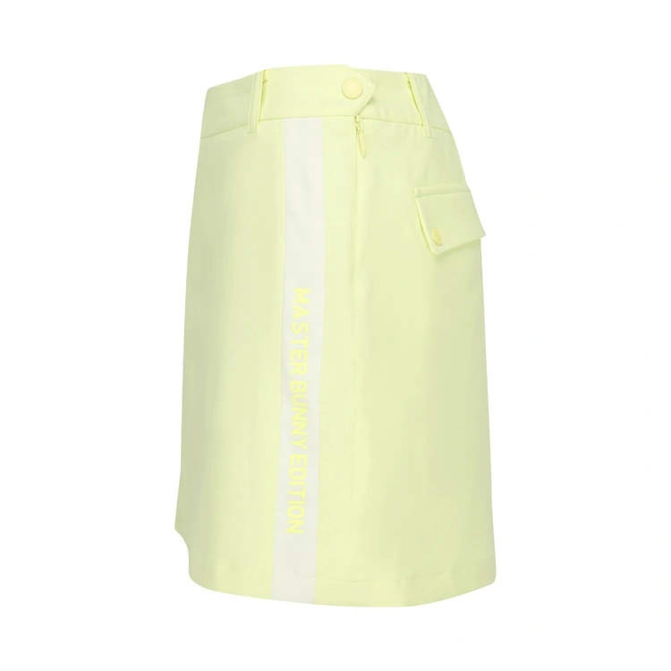 Chân váy golf nữ dáng chữ A màu vàng pastel — ảnh 3