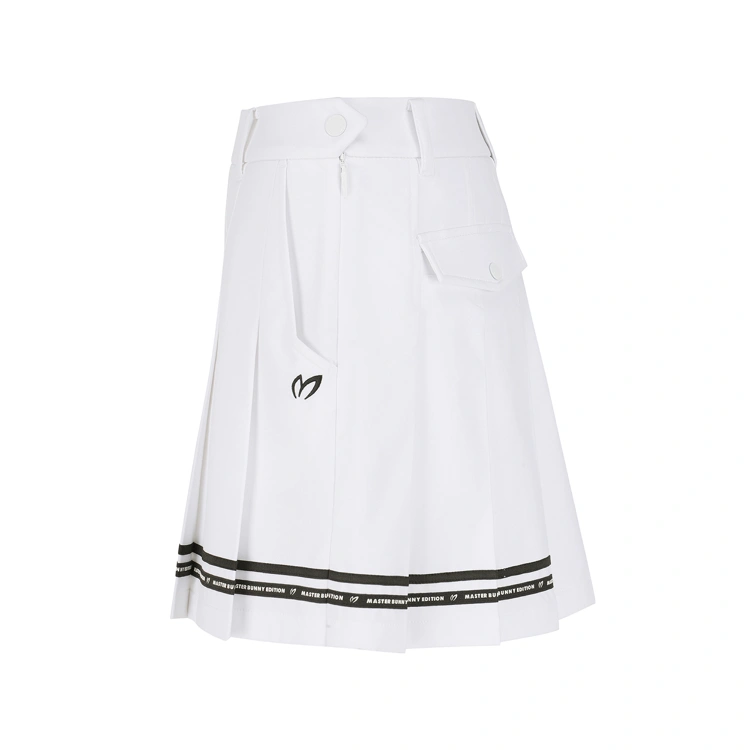 Váy golf nữ xếp ly dưới phối viền kẻ đen trắng — ảnh 3