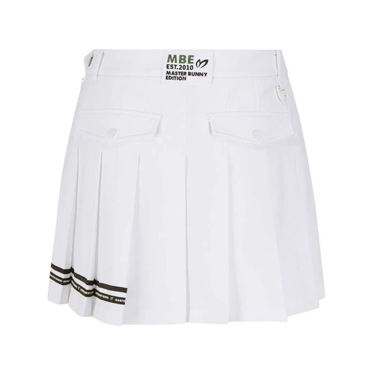 Váy golf nữ xếp ly dưới phối viền kẻ đen trắng — ảnh 2