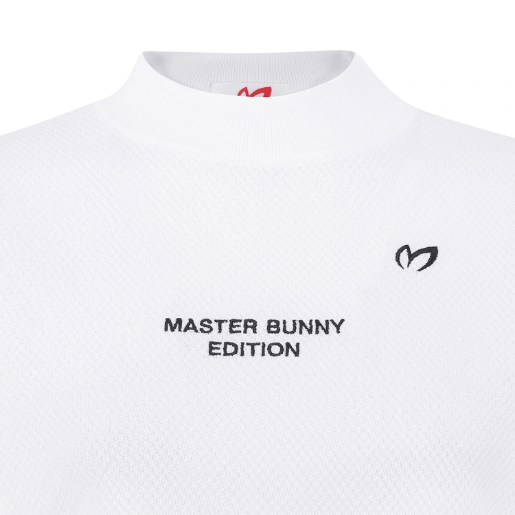 Áo knit golf nữ tay lửng phối viền đen trắng — ảnh 3