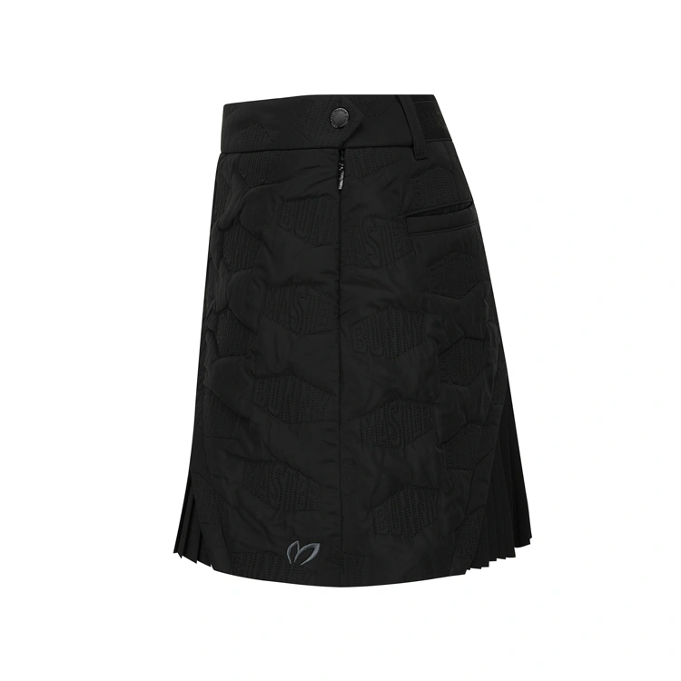 Váy golf nữ dáng xếp ly phối nơ màu đen — ảnh 3