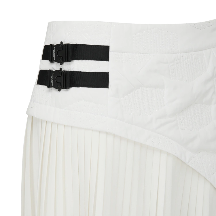 Váy golf nữ dáng xếp ly phối mảng chéo màu trắng — ảnh 4