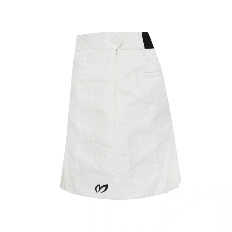 Váy golf nữ dáng xếp ly phối mảng chéo màu trắng — ảnh 3