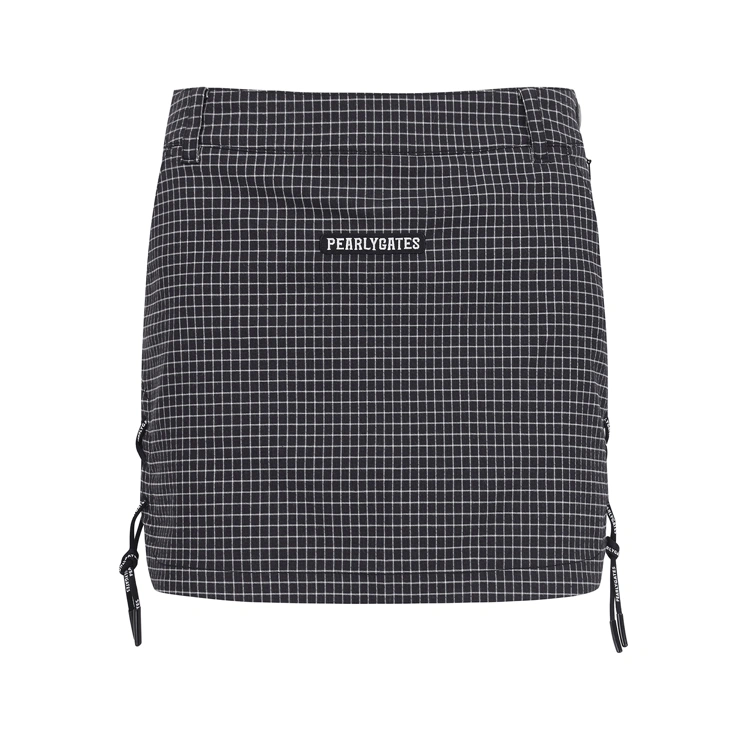 Chân váy golf nữ dáng suông caro đen trắng — Pearly Gates | Seoul Golf Fashion