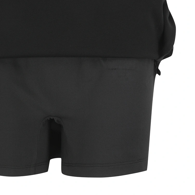 Váy golf nữ dáng chữ A màu đen phối viền logo trắng — ảnh 6