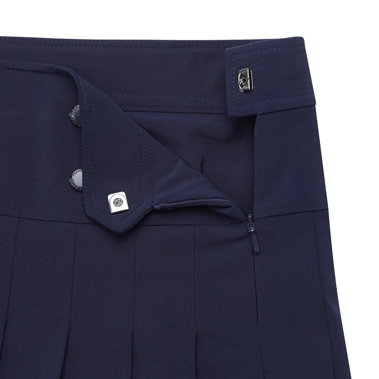 Chân váy golf nữ xếp li phối cúc màu xanh navy — ảnh 5