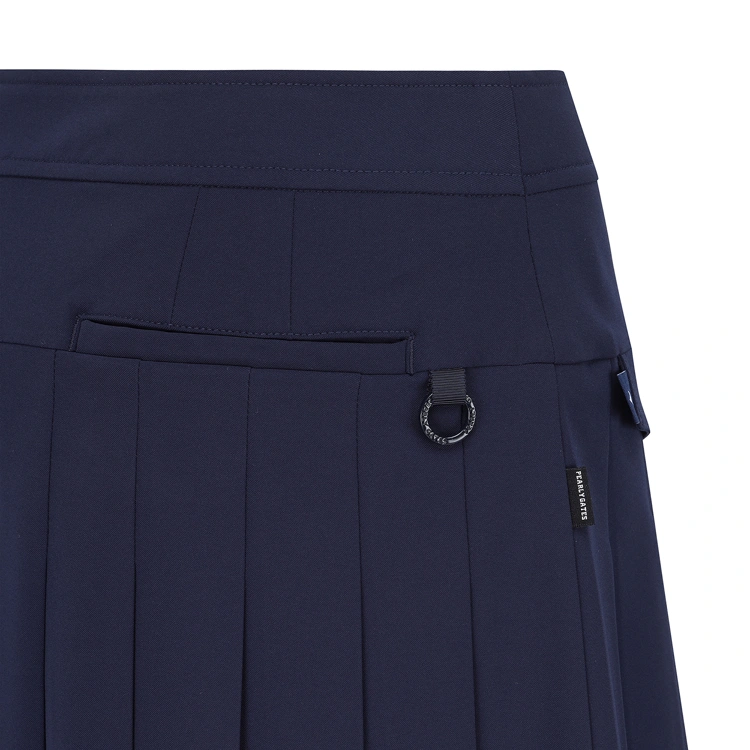 Chân váy golf nữ xếp li phối cúc màu xanh navy — ảnh 4