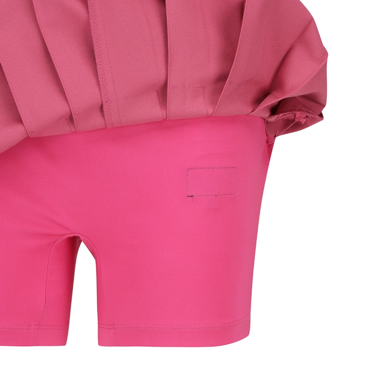Váy golf nữ xếp ly hông cài khuy màu hồng — ảnh 6
