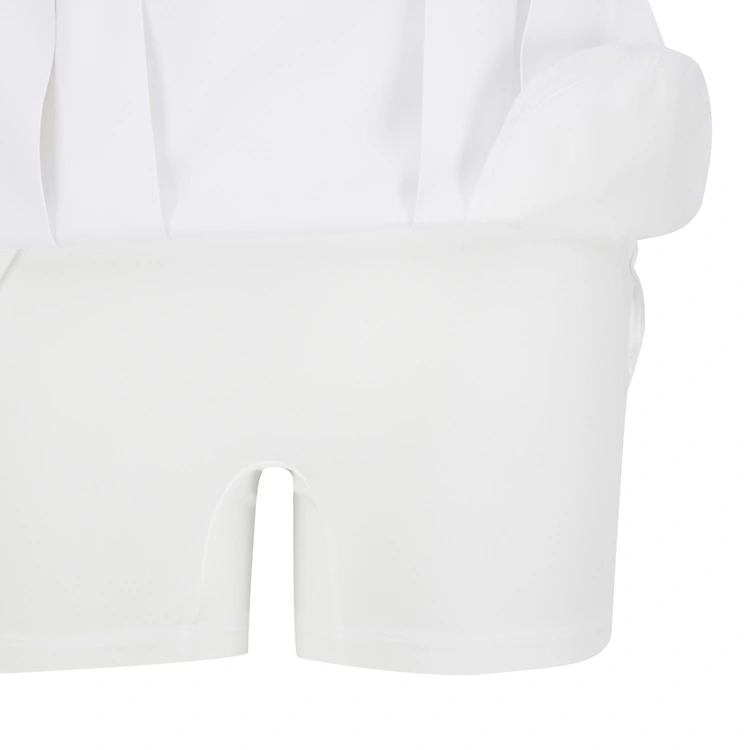 Chân váy golf nữ dáng xòe màu trắng nút bấm — ảnh 6