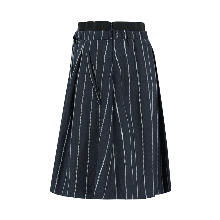 Chân váy golf nữ kẻ sọc dọc xanh navy — ảnh 3