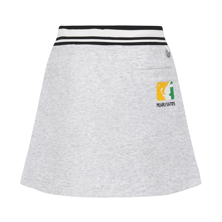 Chân váy golf nữ dáng A phối viền đai màu xám — ảnh 2