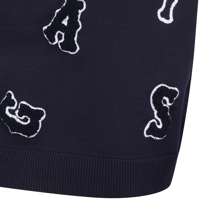 Chân váy golf nữ dáng suông họa tiết chữ màu xanh navy — ảnh 5