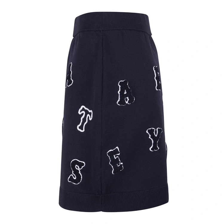 Chân váy golf nữ dáng suông họa tiết chữ màu xanh navy — ảnh 3