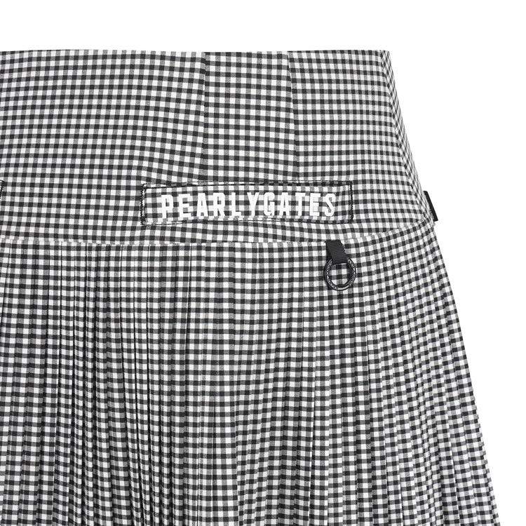 Chân váy golf nữ xếp ly họa tiết kẻ caro đen trắng — ảnh 4