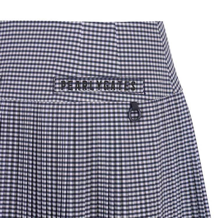 Chân váy golf nữ xếp ly họa tiết caro xanh navy — ảnh 5