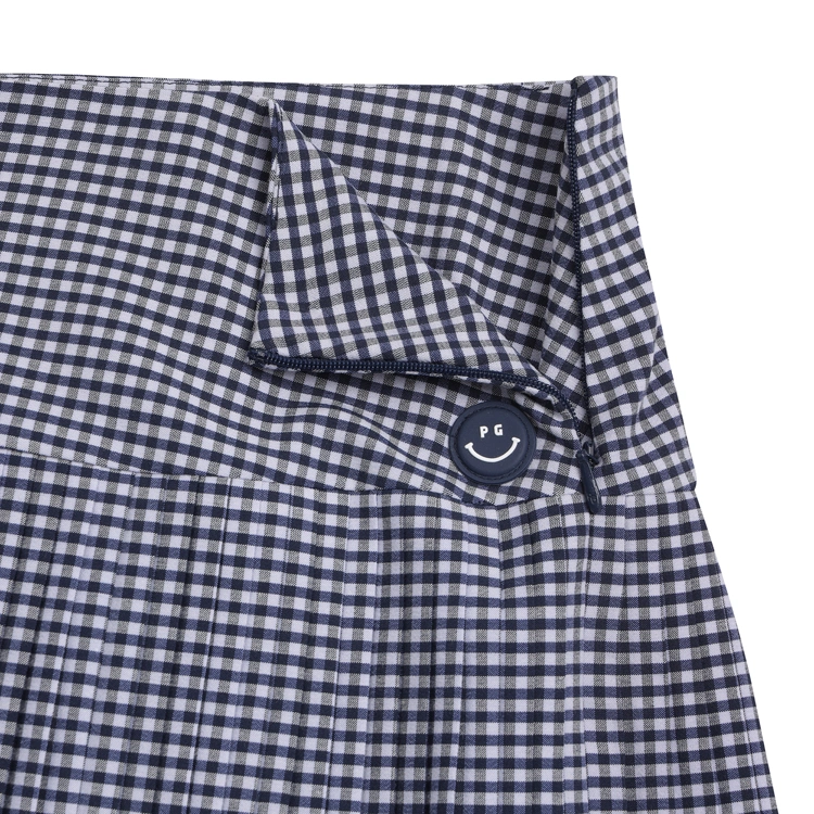 Chân váy golf nữ xếp ly họa tiết caro xanh navy — ảnh 6