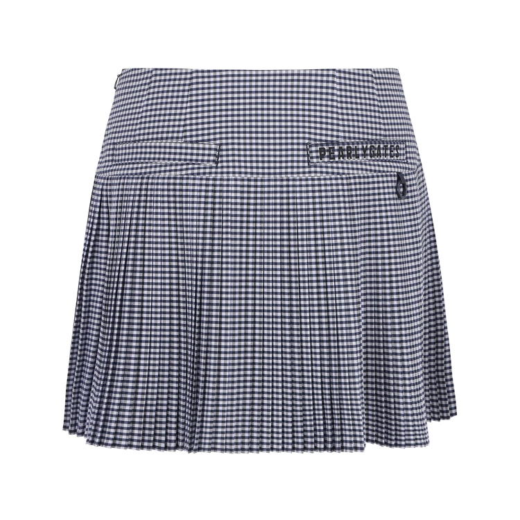 Chân váy golf nữ xếp ly họa tiết caro xanh navy — ảnh 3