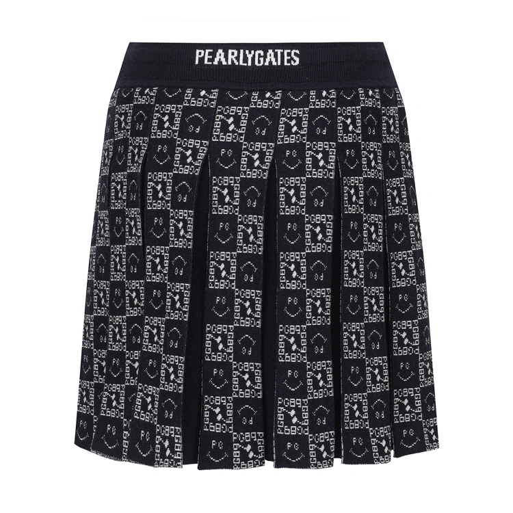 Chân váy xếp ly phối họa tiết logo màu xanh navy — ảnh 2