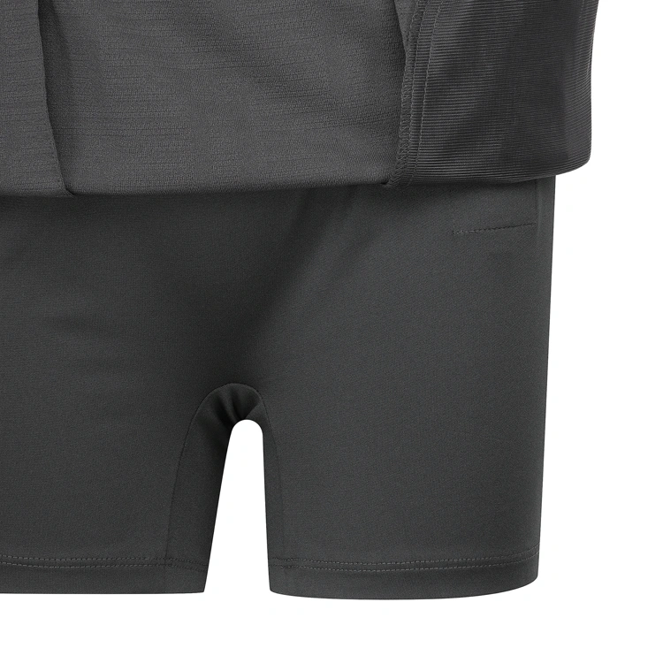 Chân váy golf nữ xếp ly họa tiết logo màu xám — ảnh 5