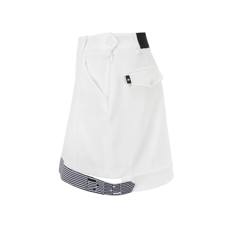 Chân váy golf nữ dáng ngắn phối viền kẻ sọc trắng — ảnh 3