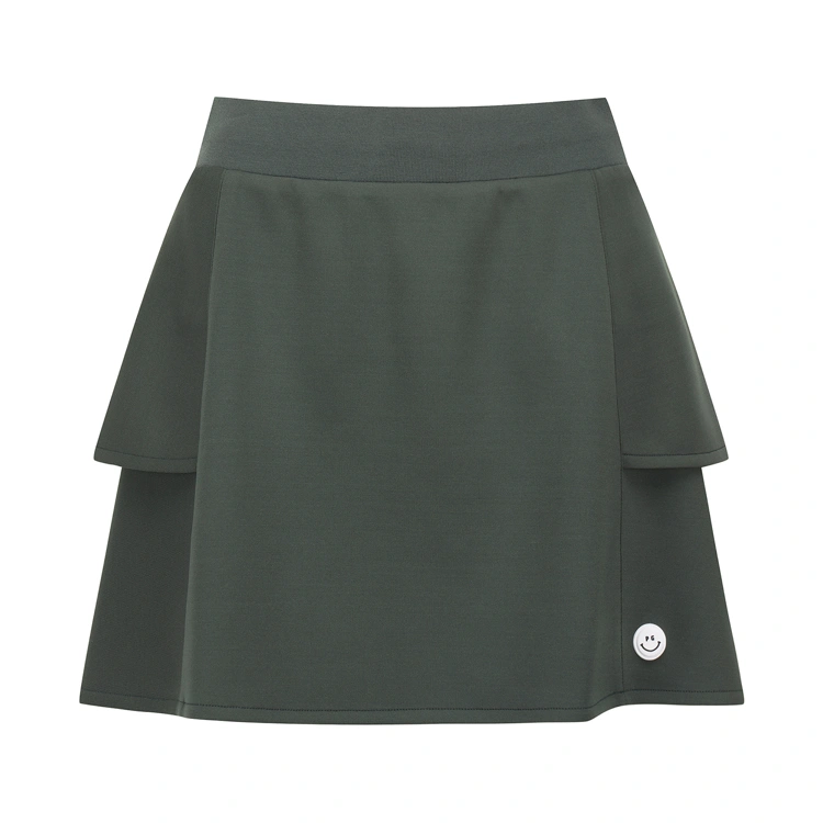 Váy golf nữ màu kaki dáng A với túi gập trước của Pearly Gates
