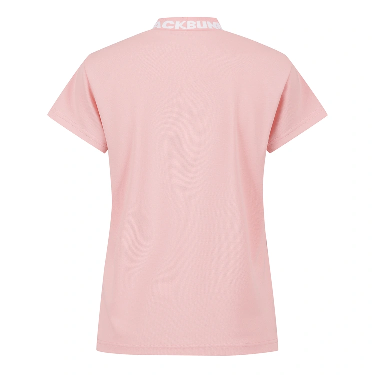 Áo golf nữ cổ đứng tay ngắn màu hồng — ảnh 2