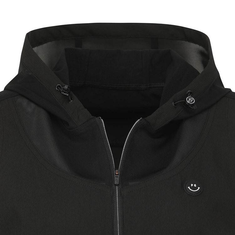 Jumpsuit golf nữ không tay màu đen có mũ — ảnh 3