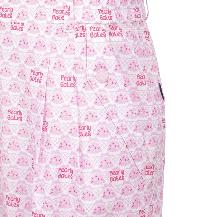 Jumpsuit nữ không tay họa tiết logo màu hồng — ảnh 4