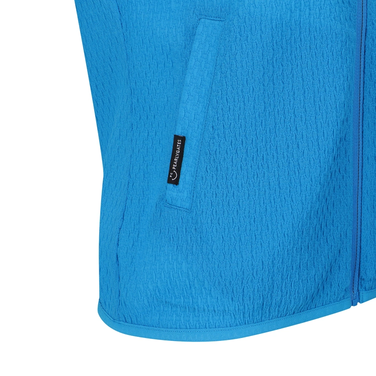 Áo golf nữ tay dài cổ trụ bèo màu xanh dương — ảnh 5