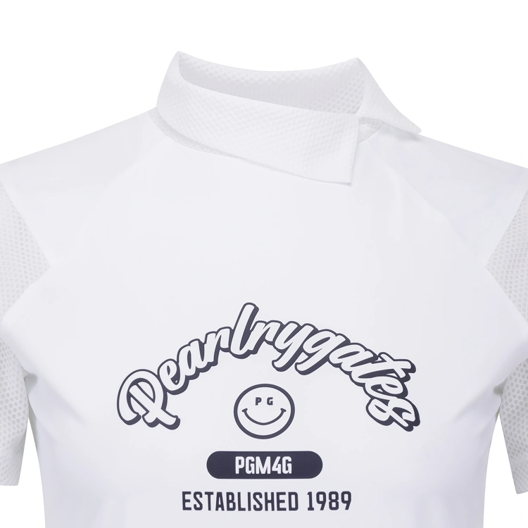 Áo golf nữ cổ cao tay lưới trắng — ảnh 4