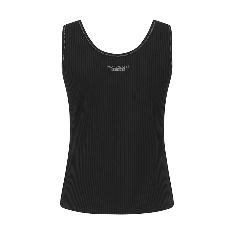 Áo tank top golf nữ dáng ôm màu đen — ảnh 2