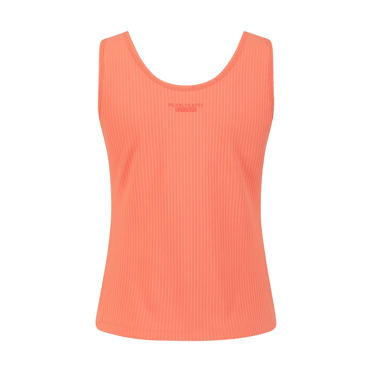 Áo tank top golf nữ dáng ôm màu cam — ảnh 2