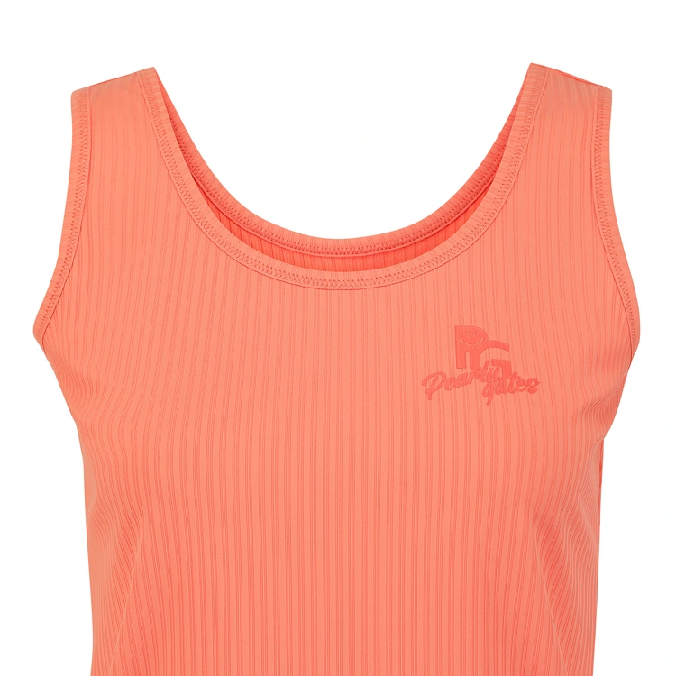 Áo tank top golf nữ dáng ôm màu cam — ảnh 3