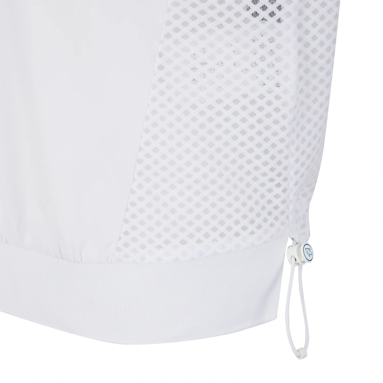 Áo golf nữ cổ V phối viền màu xanh dương trắng — ảnh 4
