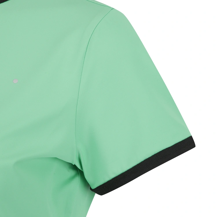 Áo golf nữ tay ngắn viền đen chữ nhiều màu xanh lá — ảnh 5