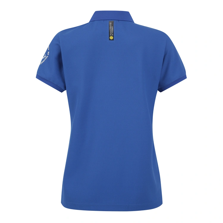 Áo polo golf nữ tay ngắn màu xanh dương — ảnh 2